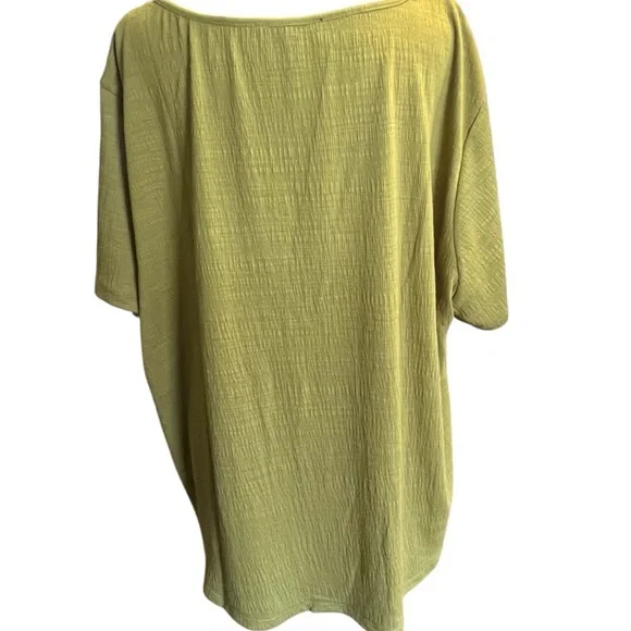 Thomas & Olivia Olive Green Boho Crochet Lace Tunic Top 3X NWT - Picture 2 of 4